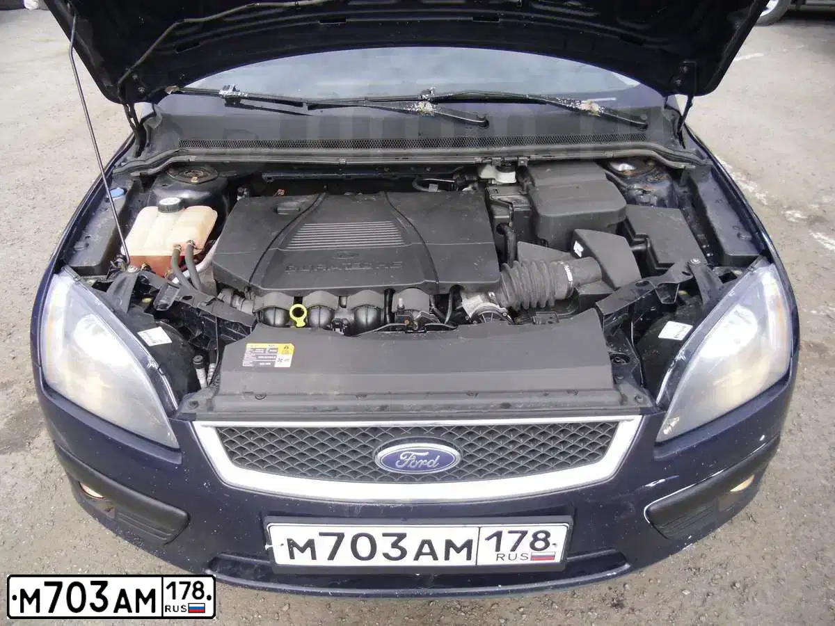 Фото автомобиля FORD FOCUS, 2006 — госномер В259НА147. Цвет: ТЕМНО-СИНИЙ