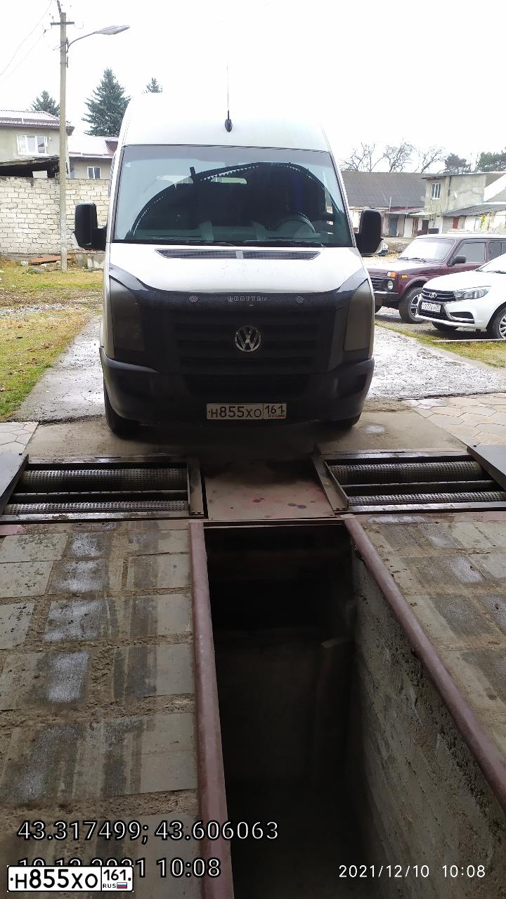 Фото автомобиля VOLKSWAGEN CRAFTER, 2008 — госномер Н855ХО161. Цвет: Белый