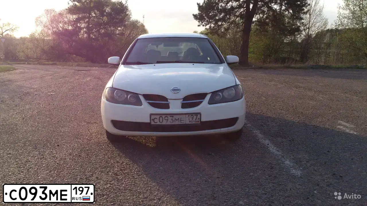 Фото автомобиля NISSAN ALMERA, 2003 — госномер С093МЕ197. Цвет: Белый