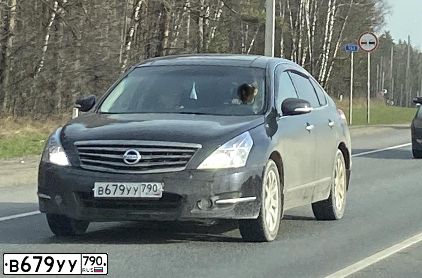 Фото автомобиля NISSAN TEANA, 2010 — госномер В679УУ790. Цвет: ЧЕРНЫЙ