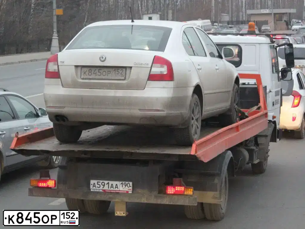 Фото автомобиля SKODA OCTAVIA, 2012 — госномер К845ОР152. Цвет: БЕЛЫЙ