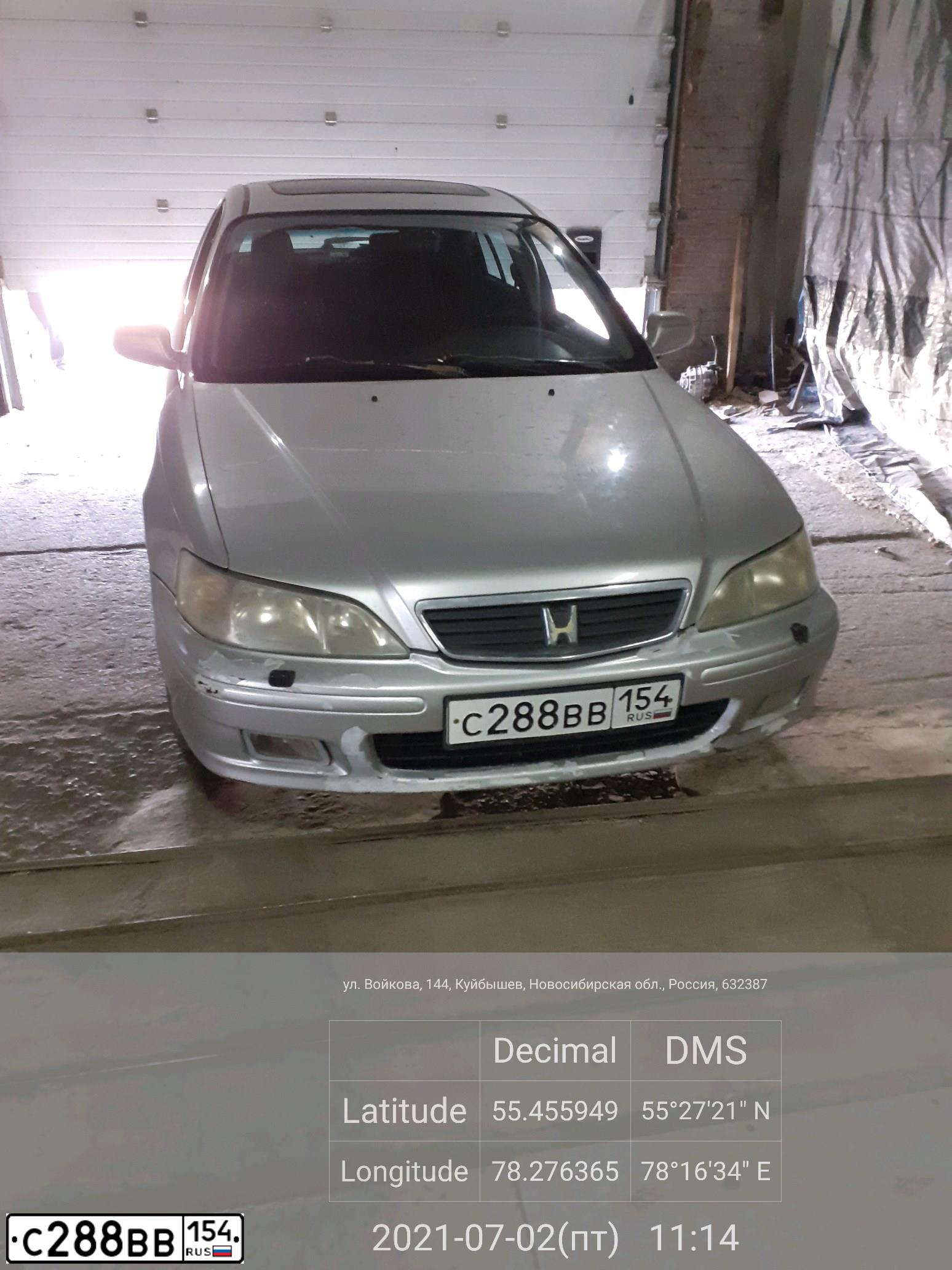 Фото автомобиля HONDA ACCORD, 2000 — госномер С288ВВ154. Цвет: СЕРЕБРИСТЫЙ