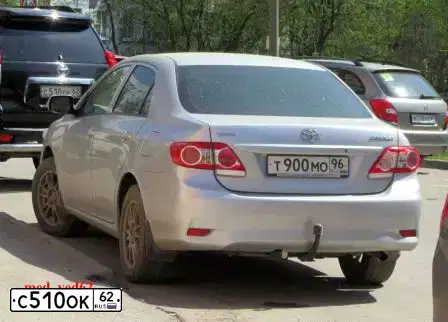 Фото автомобиля TOYOTA LANDCRUISER, 2009 — госномер С510ОК62. Цвет: ЧЕРНЫЙ