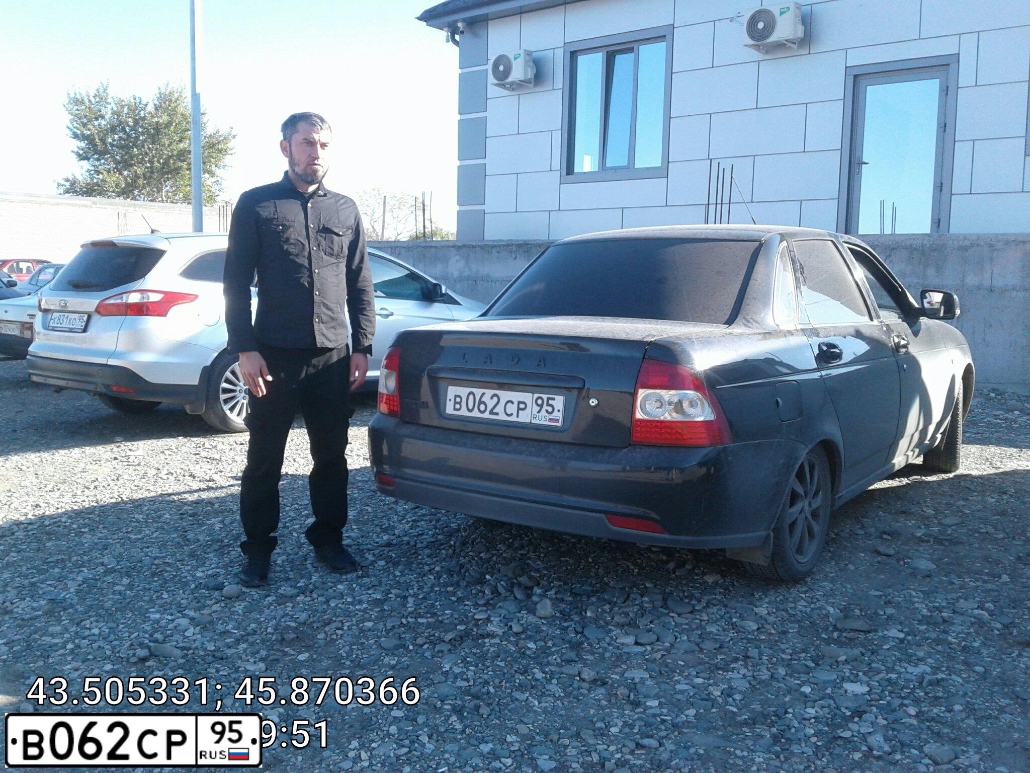 Фото автомобиля LADA 2170 PRIORA, 2014 — госномер В062СР95. Цвет: ЧЕРНЫЙ