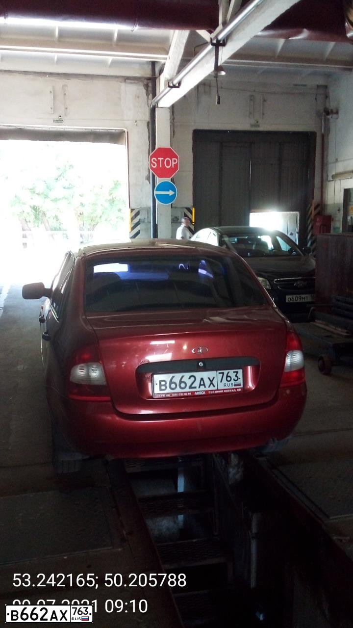Фото автомобиля LADA 1118 KALINA, 2007 — госномер В662АХ763. Цвет: СЕРЕБРИСТО-КРАСНЫЙ