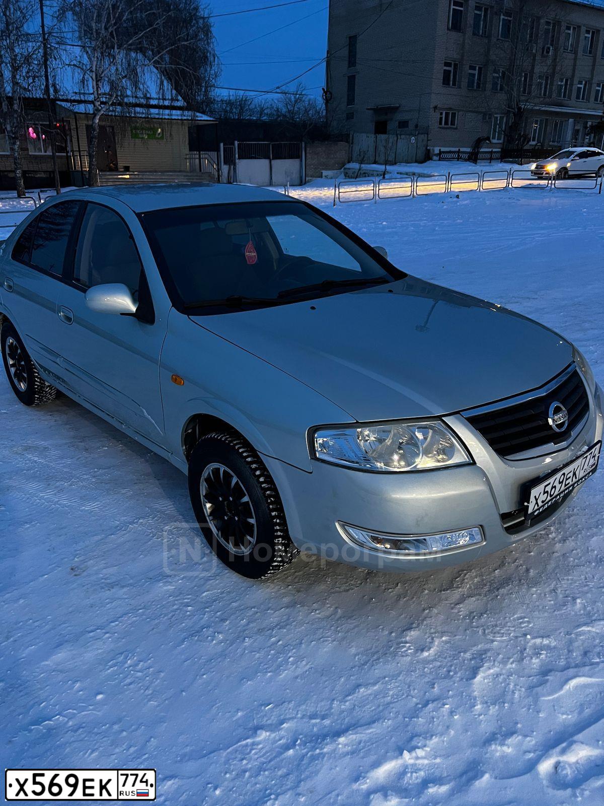 Фото автомобиля NISSAN ALMERA, 2006 — госномер Х569ЕК774. Цвет: Серебристый