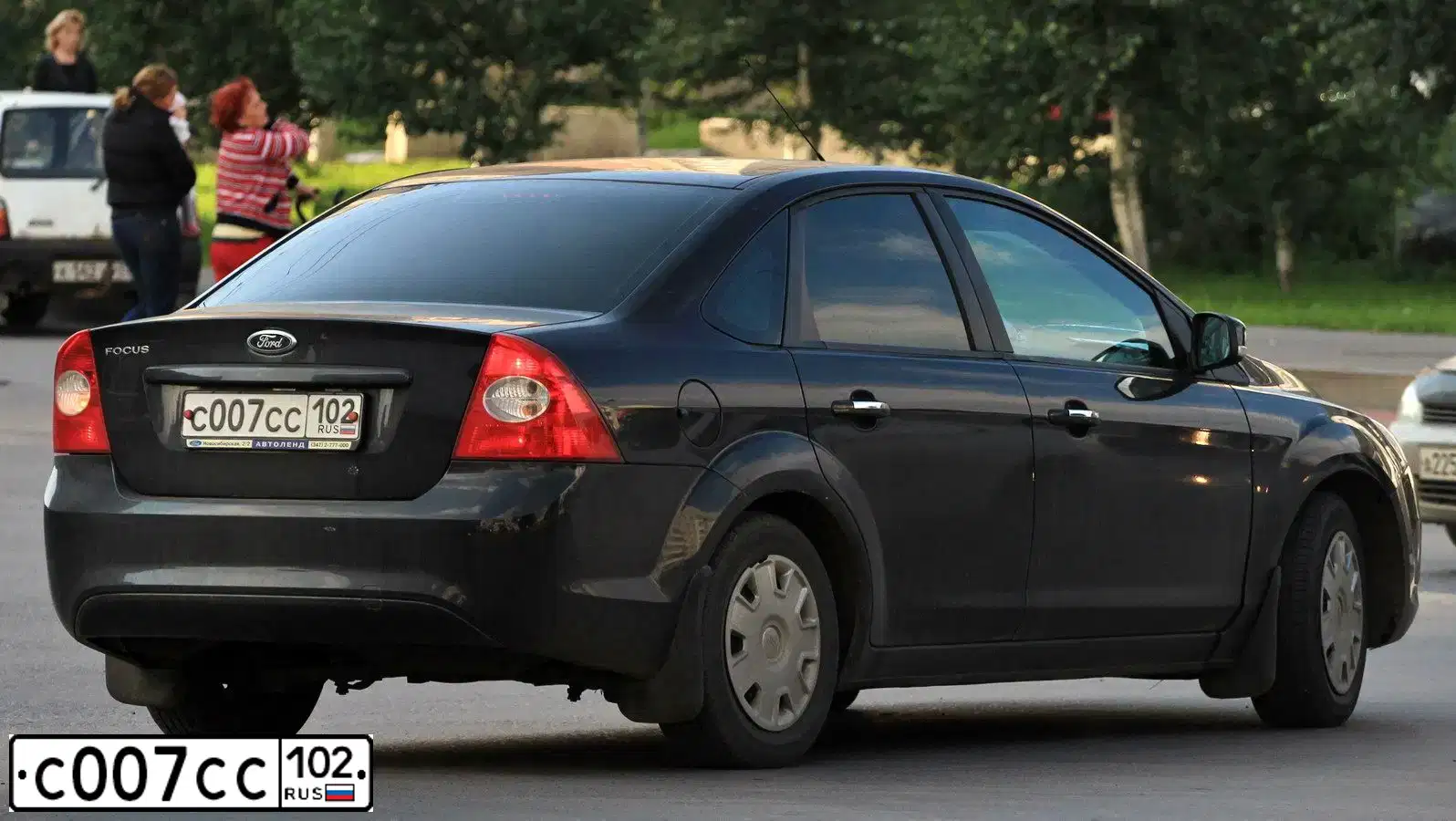 Фото автомобиля FORD FOCUS, 2009 — госномер С007СС102. Цвет: ЧЕРНЫЙ