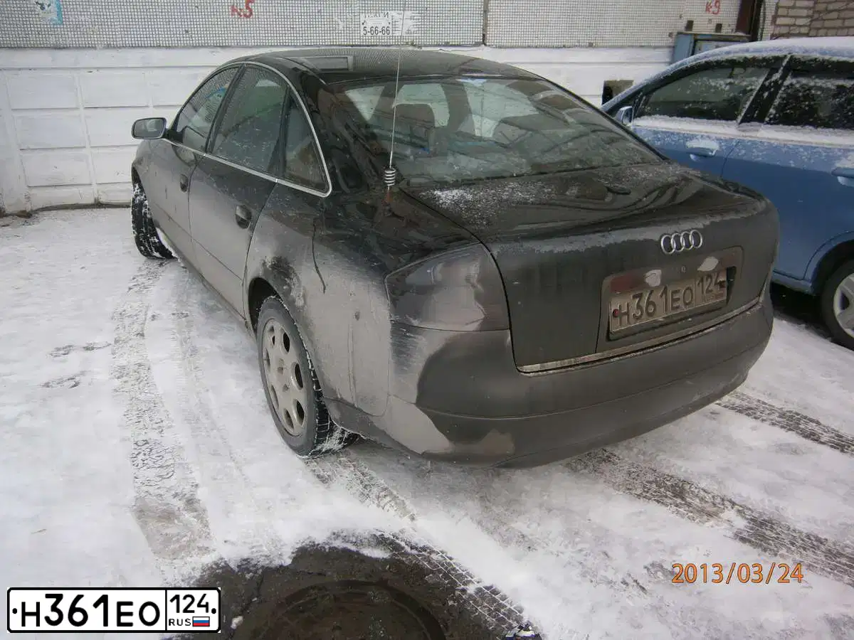 Фото автомобиля AUDI A6, 2001 — госномер Н361ЕО124. Цвет: ЧЕРНЫЙ
