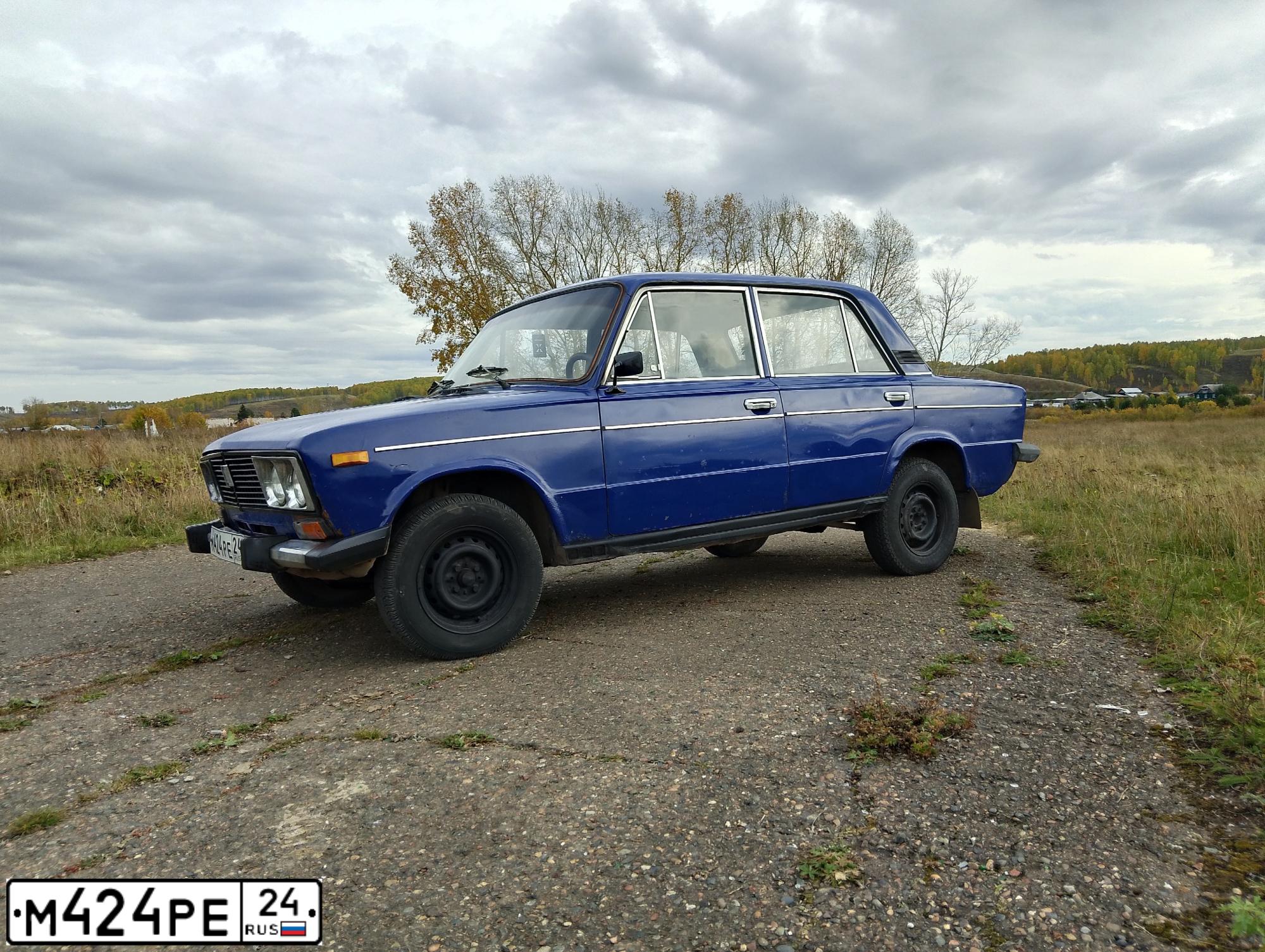 Фото автомобиля LADA 2106, 2002 — госномер М424РЕ24. Цвет: СИНИЙ ОКЕАН