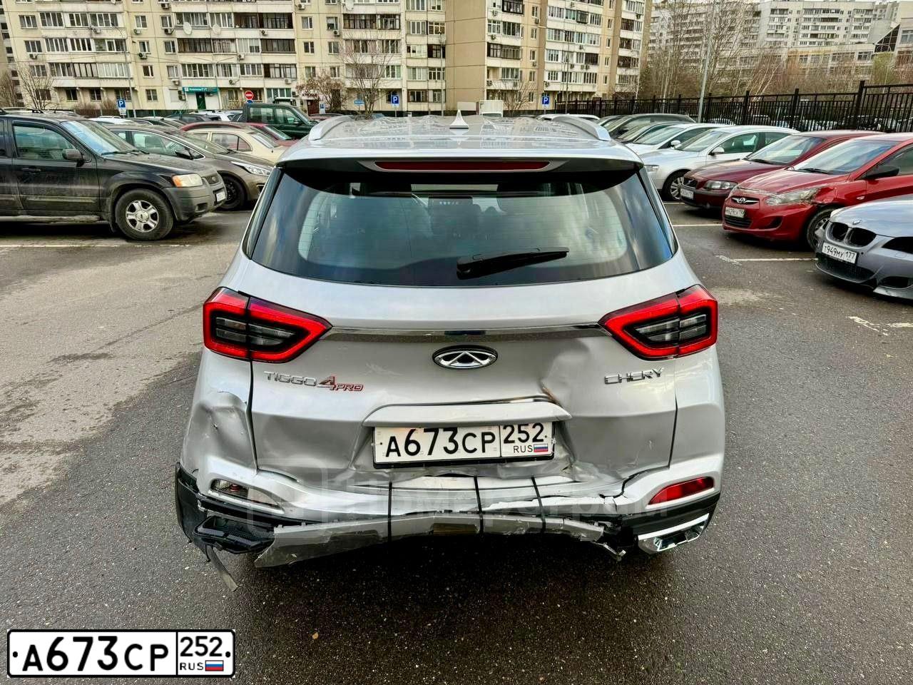 Фото автомобиля CHERY TIGGO4 PRO Т3ХDЕ00ТL5W5S0М5, 2024 — госномер А673СР252. Цвет: СВЕТЛО-СЕРЫЙ