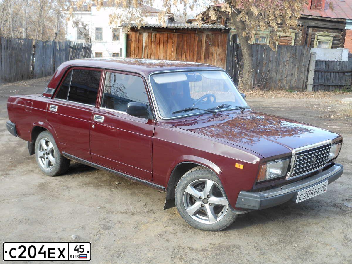 Фото автомобиля LADA 2107, 2007 — госномер С204ЕХ45. Цвет: ТЕМНО-ВИШНЕВЫЙ