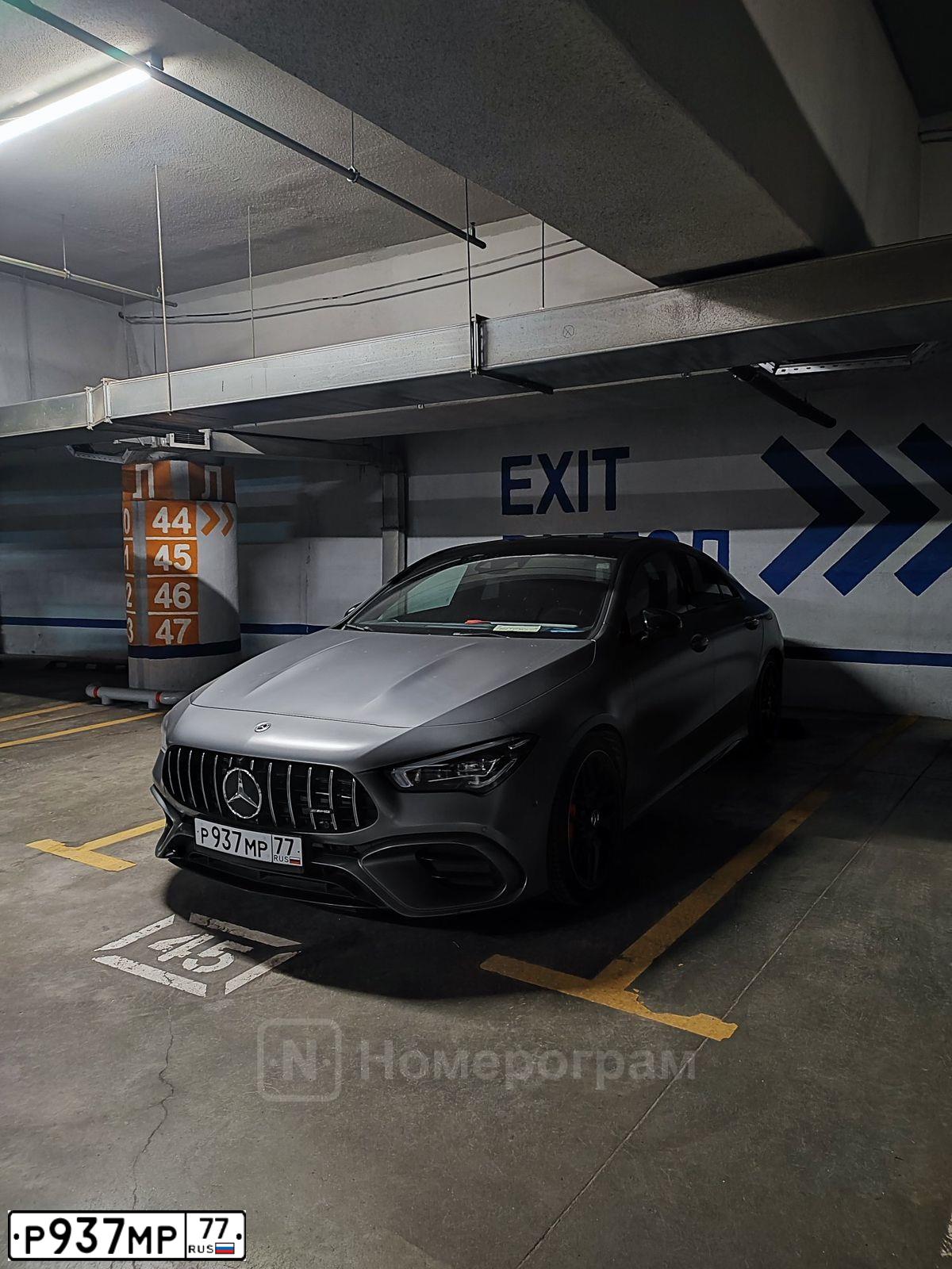 Фото автомобиля MERCEDES-BENZ CLA-CLASS, 2020 — госномер Р045УС799. Цвет: СЕРЫЙ