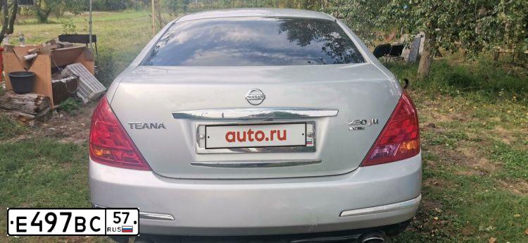 Фото автомобиля NISSAN TEANA, 2006 — госномер В750СЕ177. Цвет: Серебристый