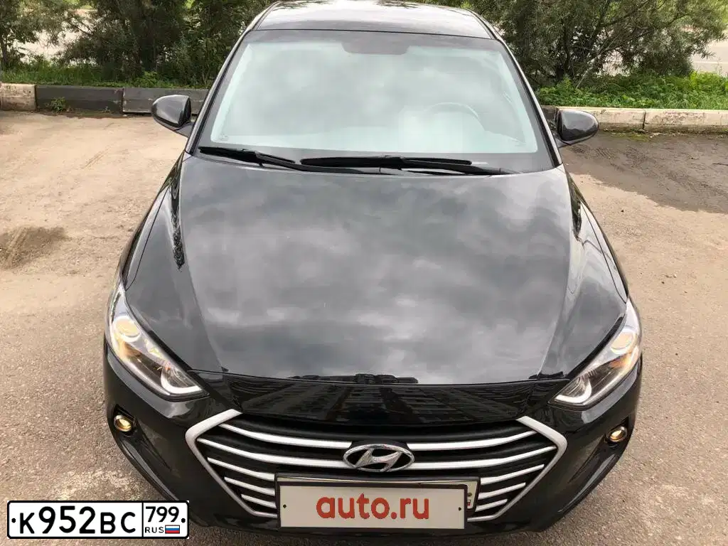 Фото автомобиля HYUNDAI ELANTRA, 2017 — госномер О433ОР46. Цвет: ЧЕРНЫЙ