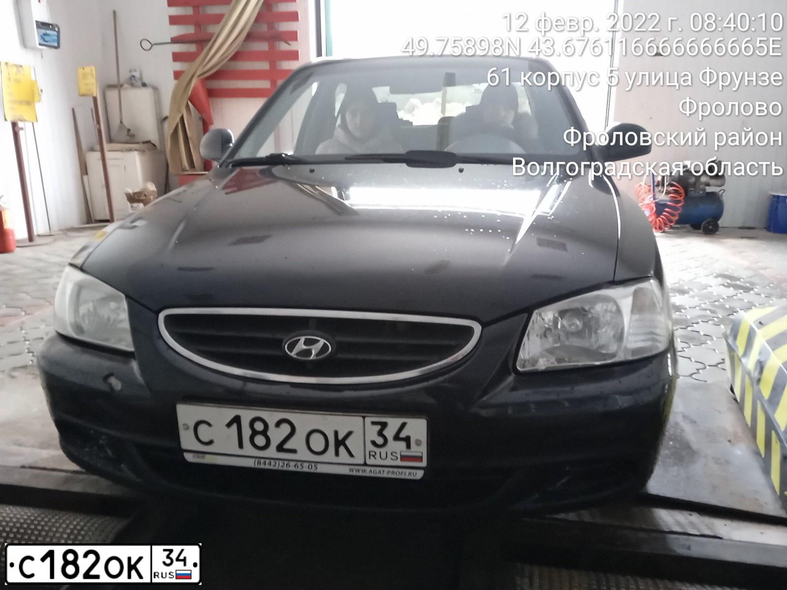 Фото автомобиля TAGAZ ACCENT, 2007 — госномер С182ОК34. Цвет: ЧЕРНЫЙ