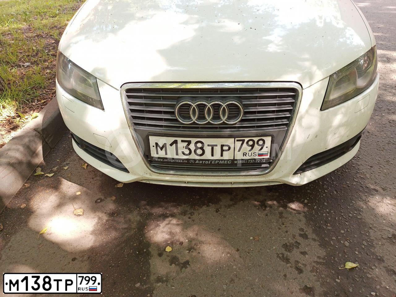 Фото автомобиля AUDI A3, 2009 — госномер С655УУ199. Цвет: Белый
