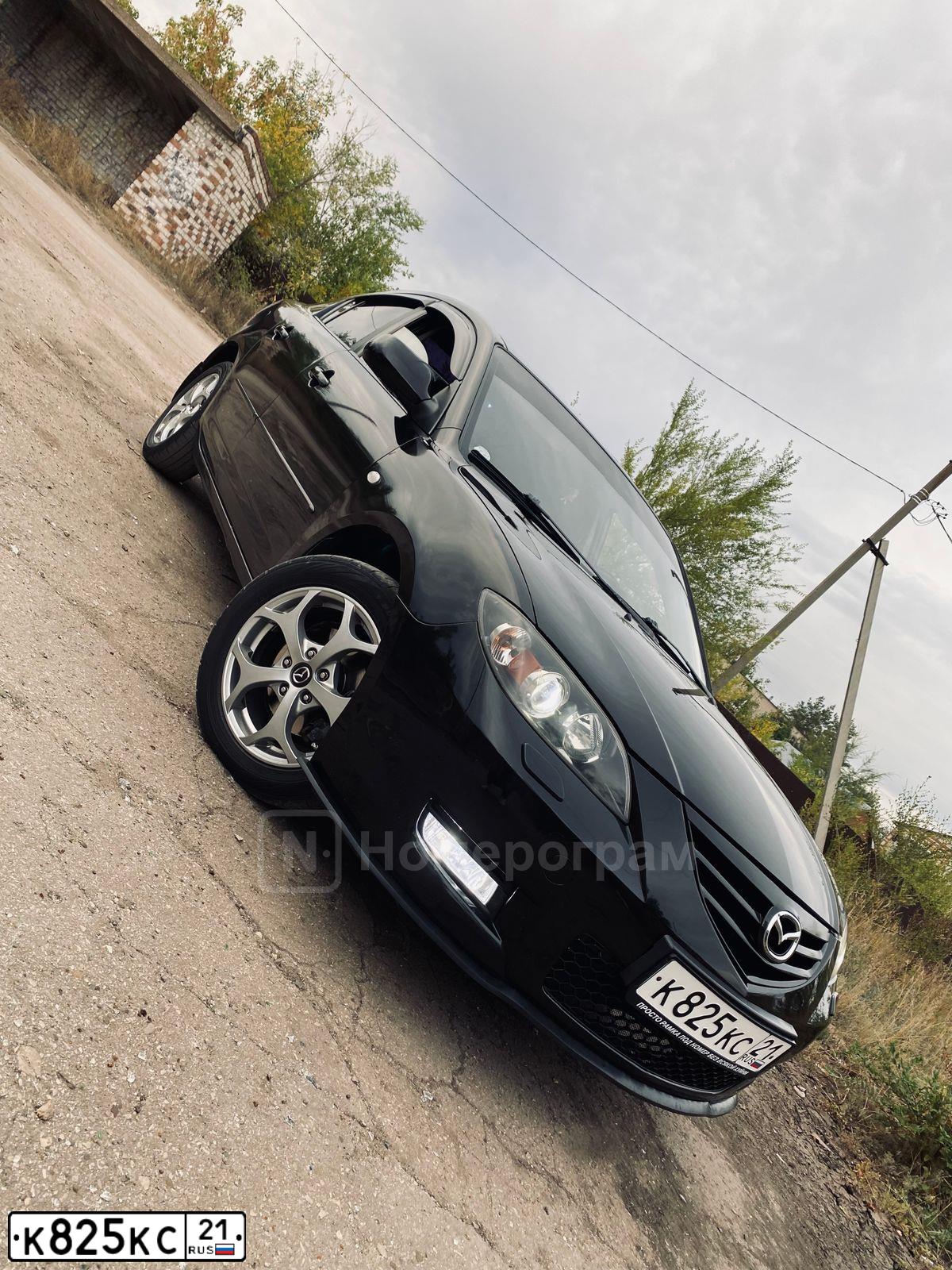 Фото автомобиля MAZDA 3, 2007 — госномер М052ТЕ763. Цвет: ЧЕРНЫЙ