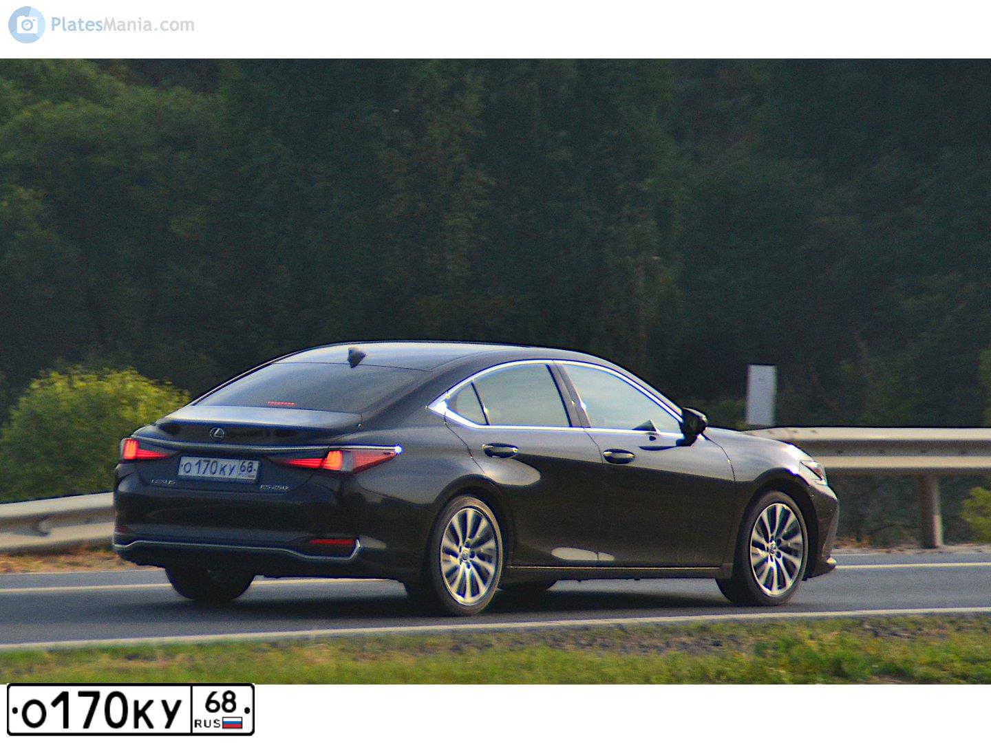 Фото автомобиля LEXUS ES, 2019 — госномер С353ВС68. Цвет: ЧЕРНЫЙ