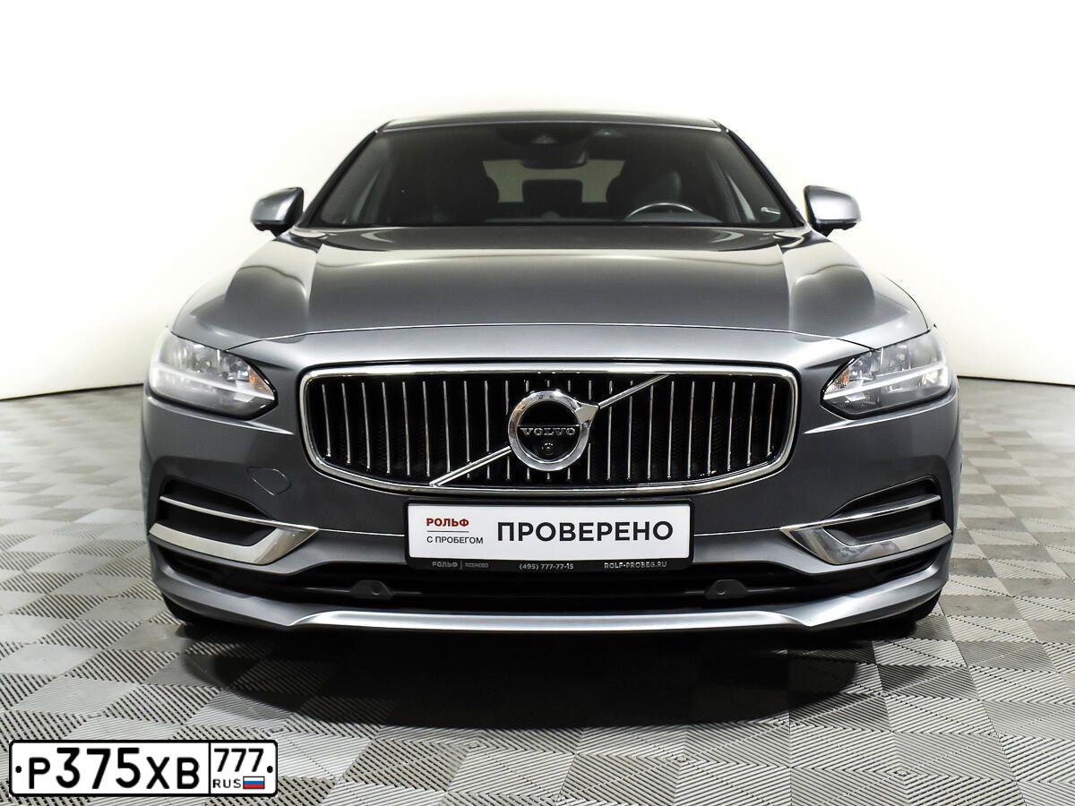 Фото автомобиля VOLVO S90, 2017 — госномер У905УМ799. Цвет: Серый