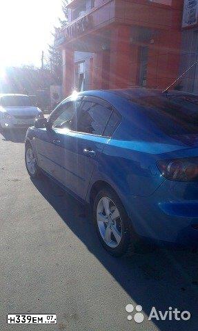 Фото автомобиля MAZDA 3, 2006 — госномер А852МХ07. Цвет: синий