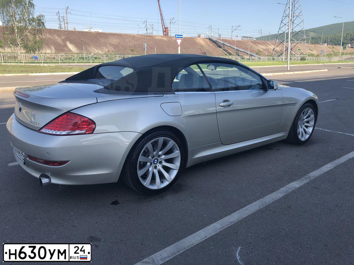 Фото автомобиля BMW SERIE 6, 2008 — госномер А555ОУ24. Цвет: СЕРЕБРИСТЫЙ