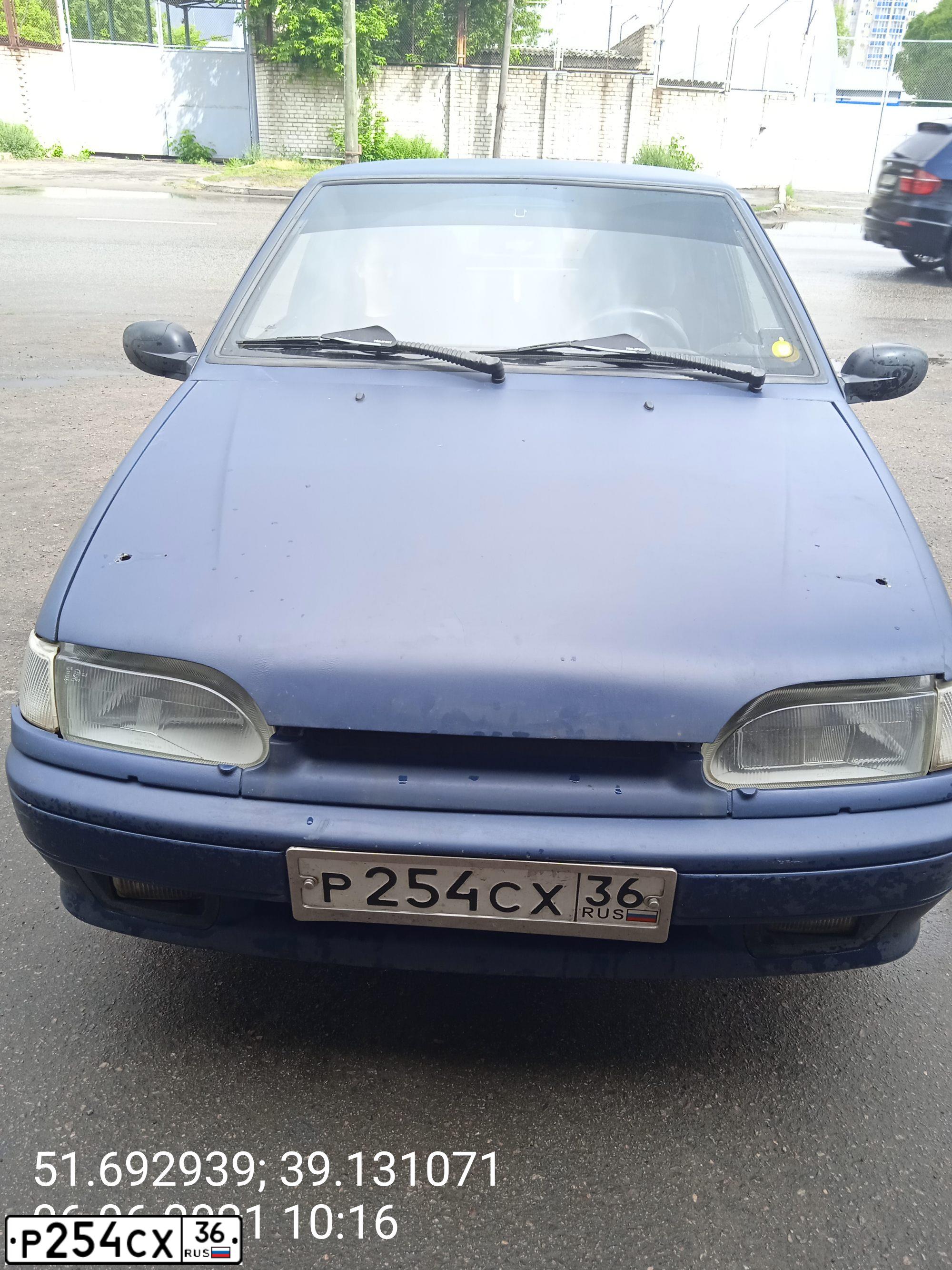 Фото автомобиля LADA 2114 SAMARA, 2003 — госномер Р254СХ36. Цвет: синий