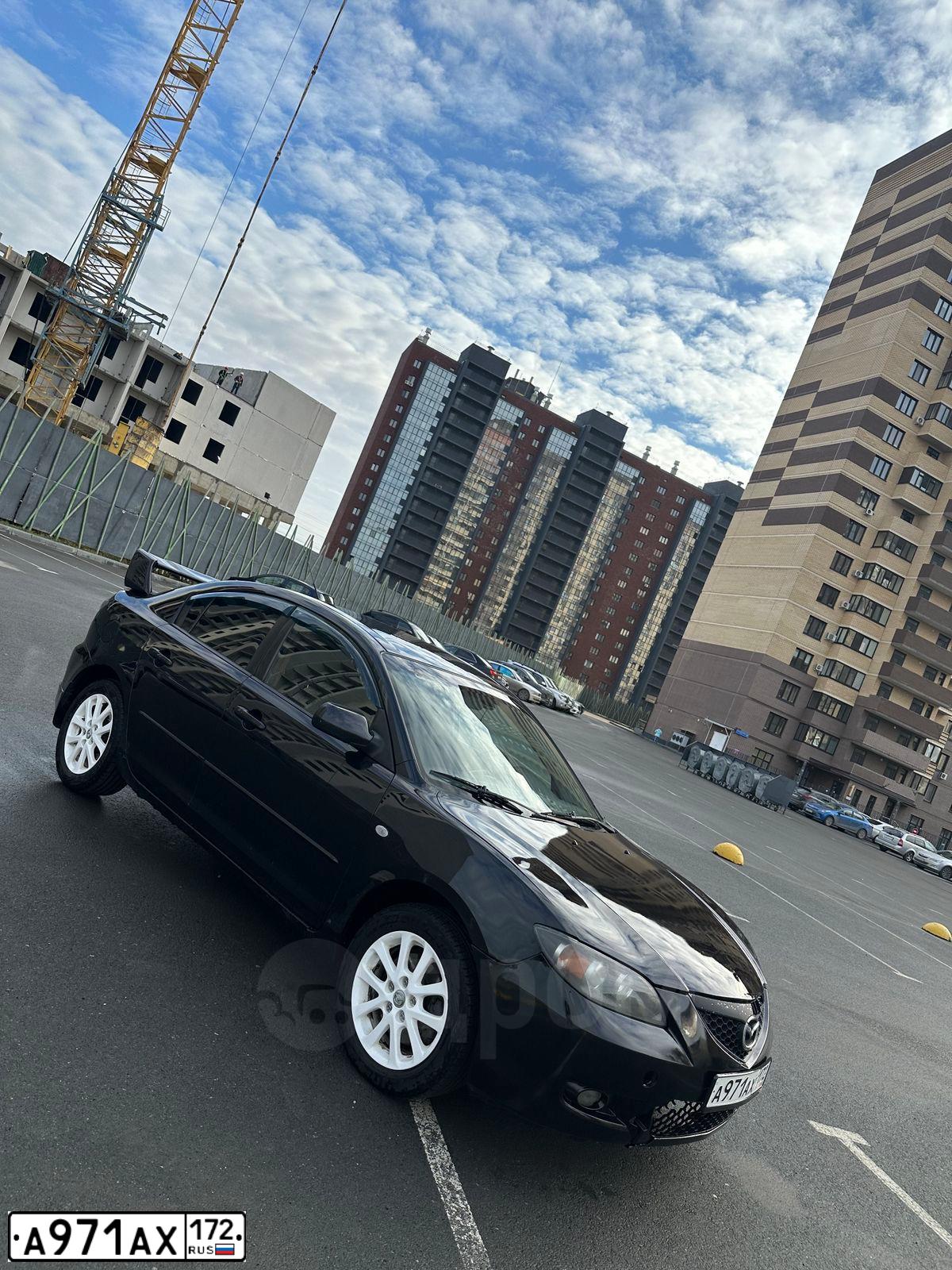 Фото автомобиля MAZDA 3, 2008 — госномер А971АХ172. Цвет: ЧЕРНЫЙ