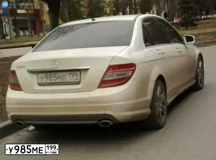 Фото автомобиля MERCEDES C-KLASSE, 2008 — госномер О001КО161. Цвет: Белый