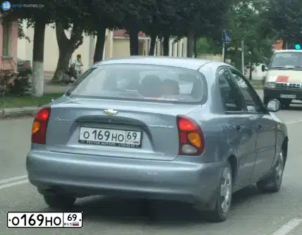 Фото автомобиля ZAZ LANOS, 2007 — госномер О169НО69. Цвет: СЕРЕБРИСТЫЙ