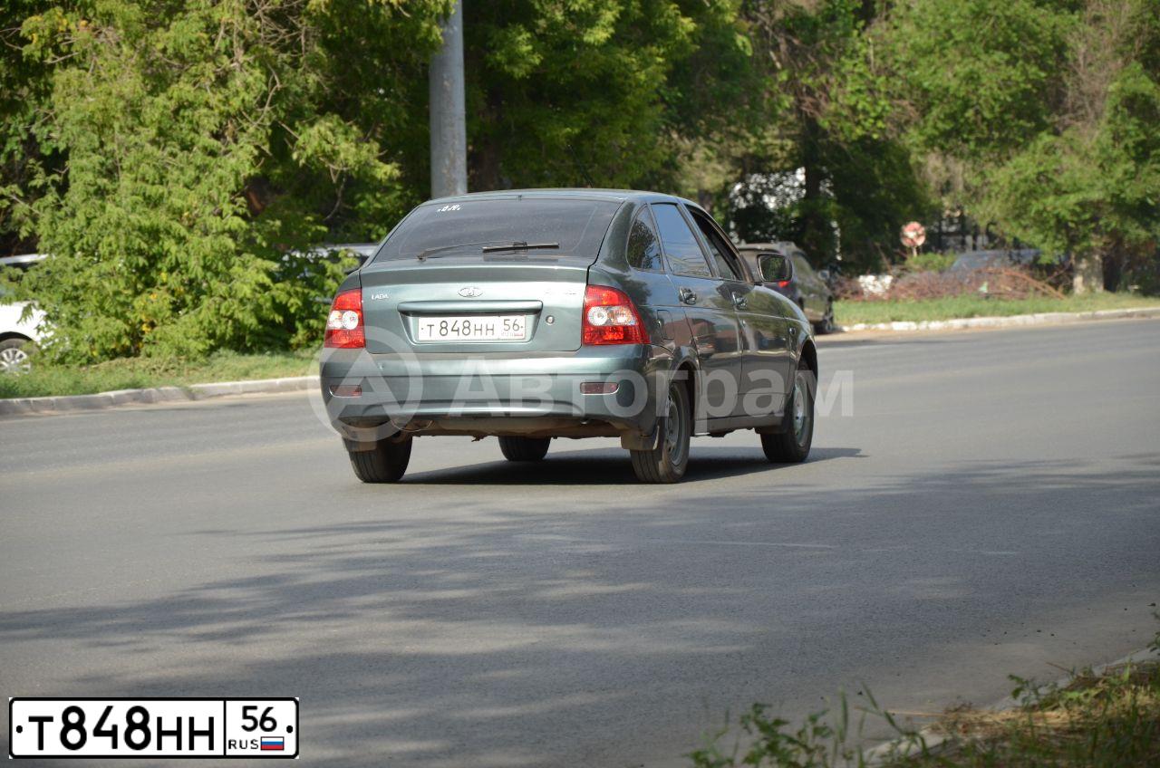 Фото автомобиля LADA 2172 PRIORA, 2012 — госномер Т848НН56. Цвет: Серо-сине-зеленый
