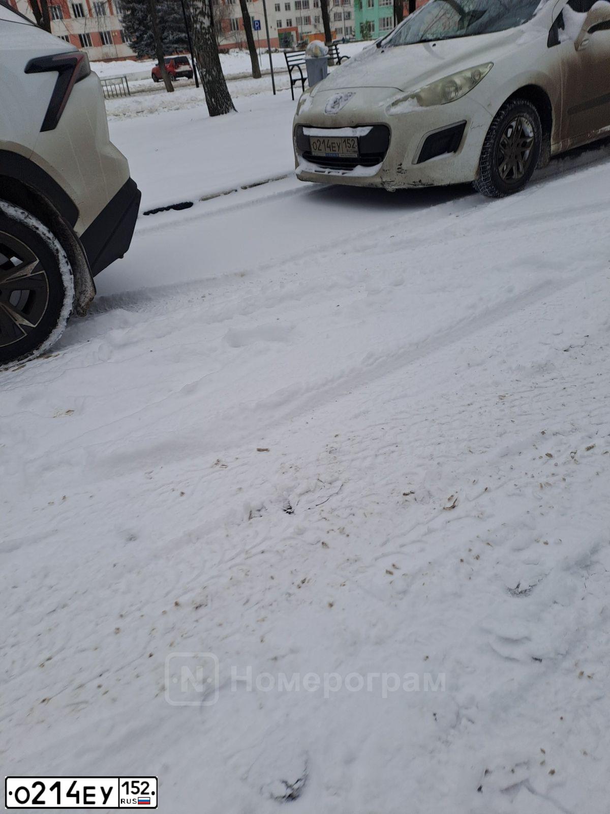 Фото автомобиля PEUGEOT 308, 2012 — госномер О214ЕУ152. Цвет: Белый