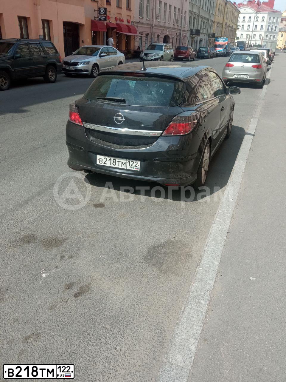 Фото автомобиля OPEL ASTRA, 2008 — госномер В218ТМ122. Цвет: ЧЕРНЫЙ
