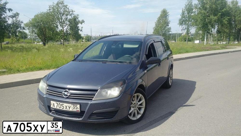 Фото автомобиля OPEL ASTRA, 2006 — госномер К900АС35. Цвет: синий