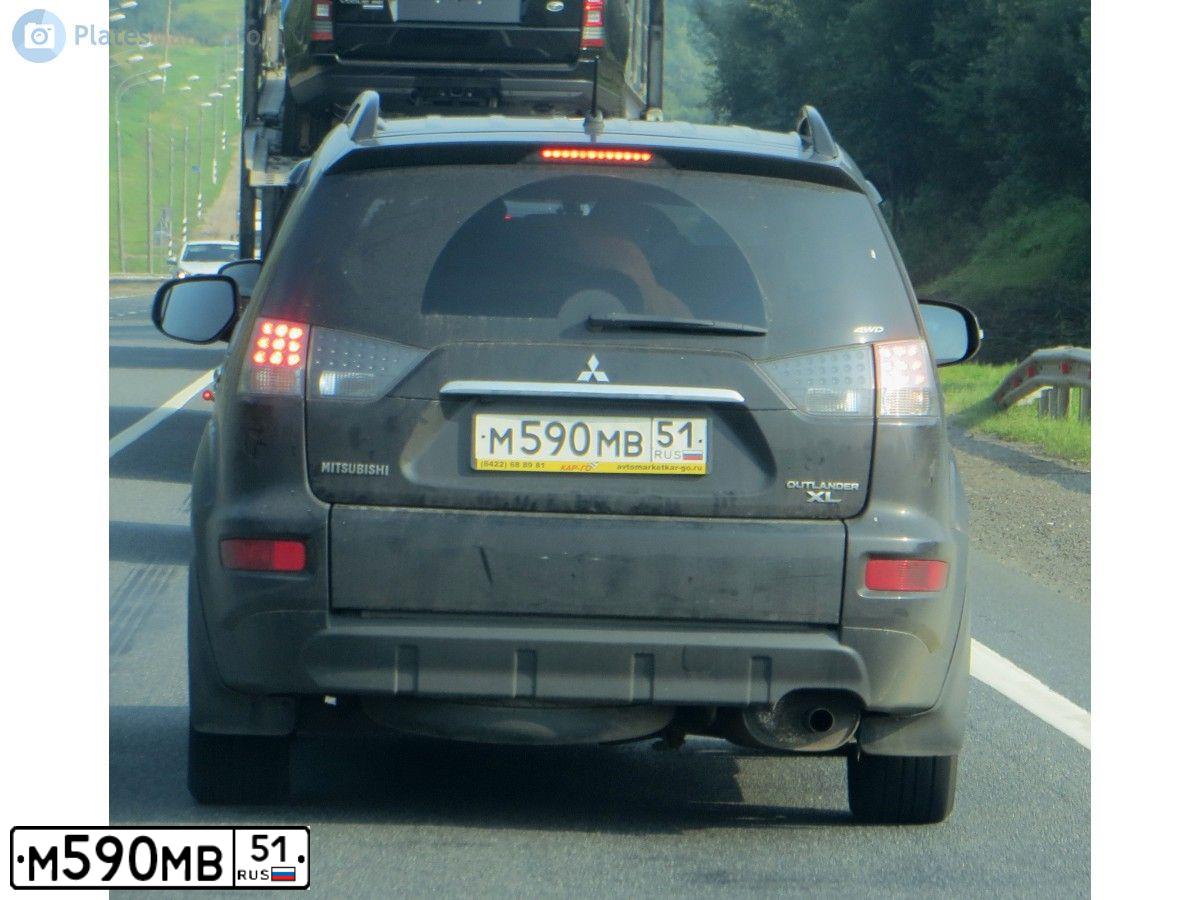 Фото автомобиля MITSUBISHI OUTLANDER, 2011 — госномер М590МВ51