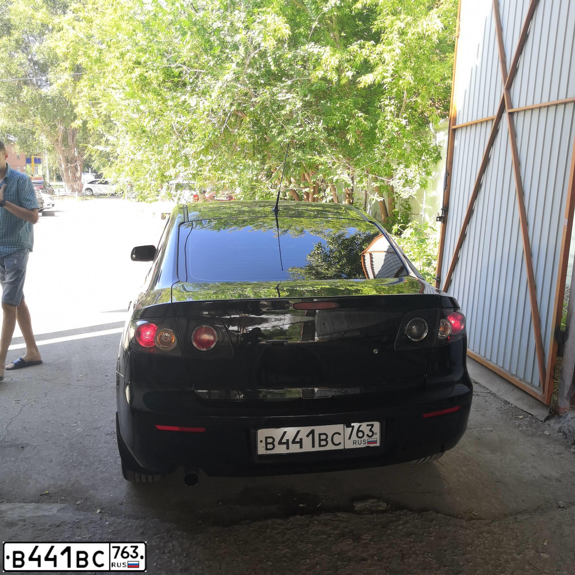 Фото автомобиля MAZDA A 3, 2008 — госномер В441ВС763. Цвет: ЧЕРНЫЙ