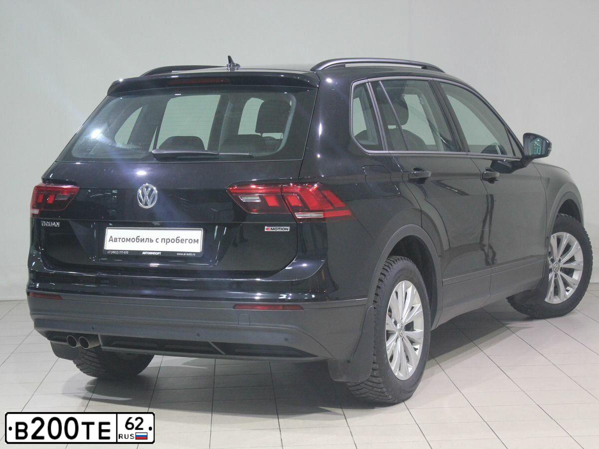 Фото автомобиля VOLKSWAGEN TIGUAN, 2019 — госномер Х558ТУ62. Цвет: ЧЕРНЫЙ