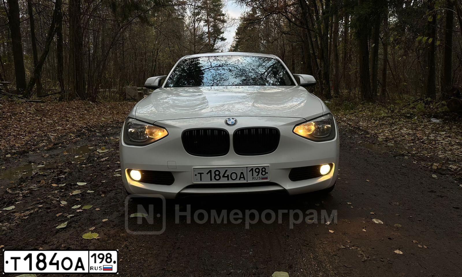 Фото автомобиля BMW SERIE 1, 2012 — госномер С852СТ178. Цвет: Белый