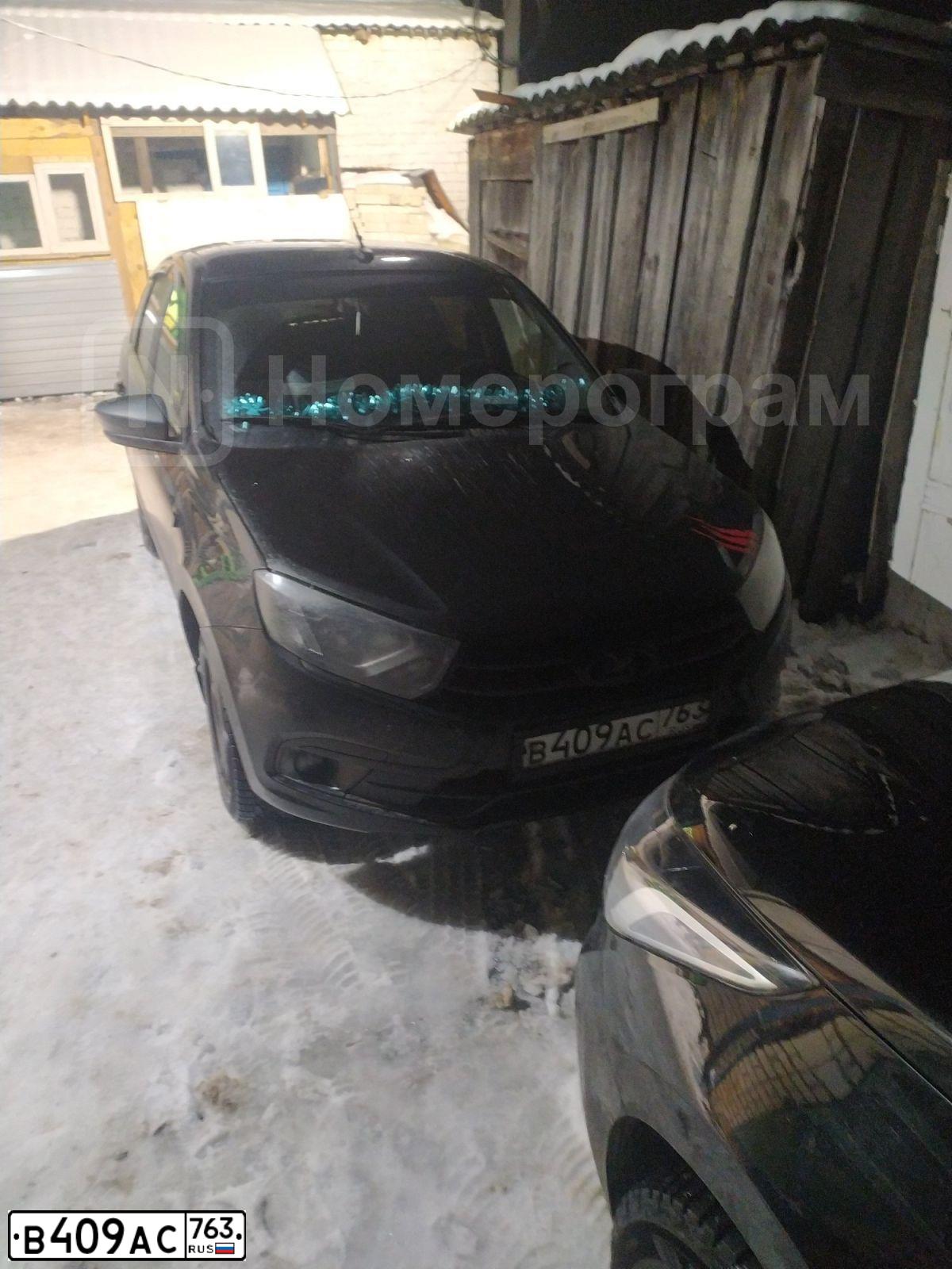 Фото автомобиля LADA 2191 GRANTA, 2019 — госномер В409АС763. Цвет: ЧЕРНЫЙ