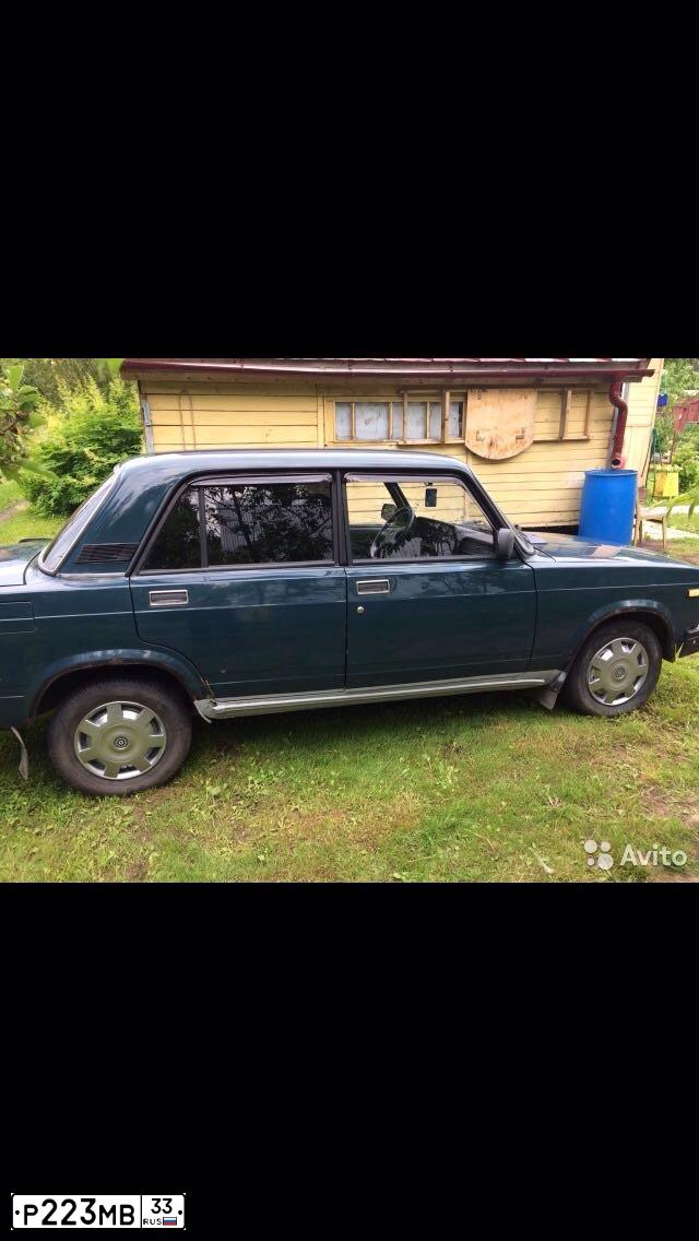 Фото автомобиля LADA 2107, 2004 — госномер Р223МВ33. Цвет: сине-зеленый