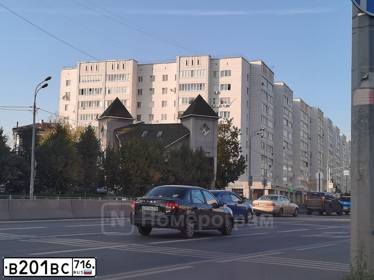 Фото автомобиля LADA 2190 GRANTA, 2018 — госномер В201ВС716. Цвет: Черный