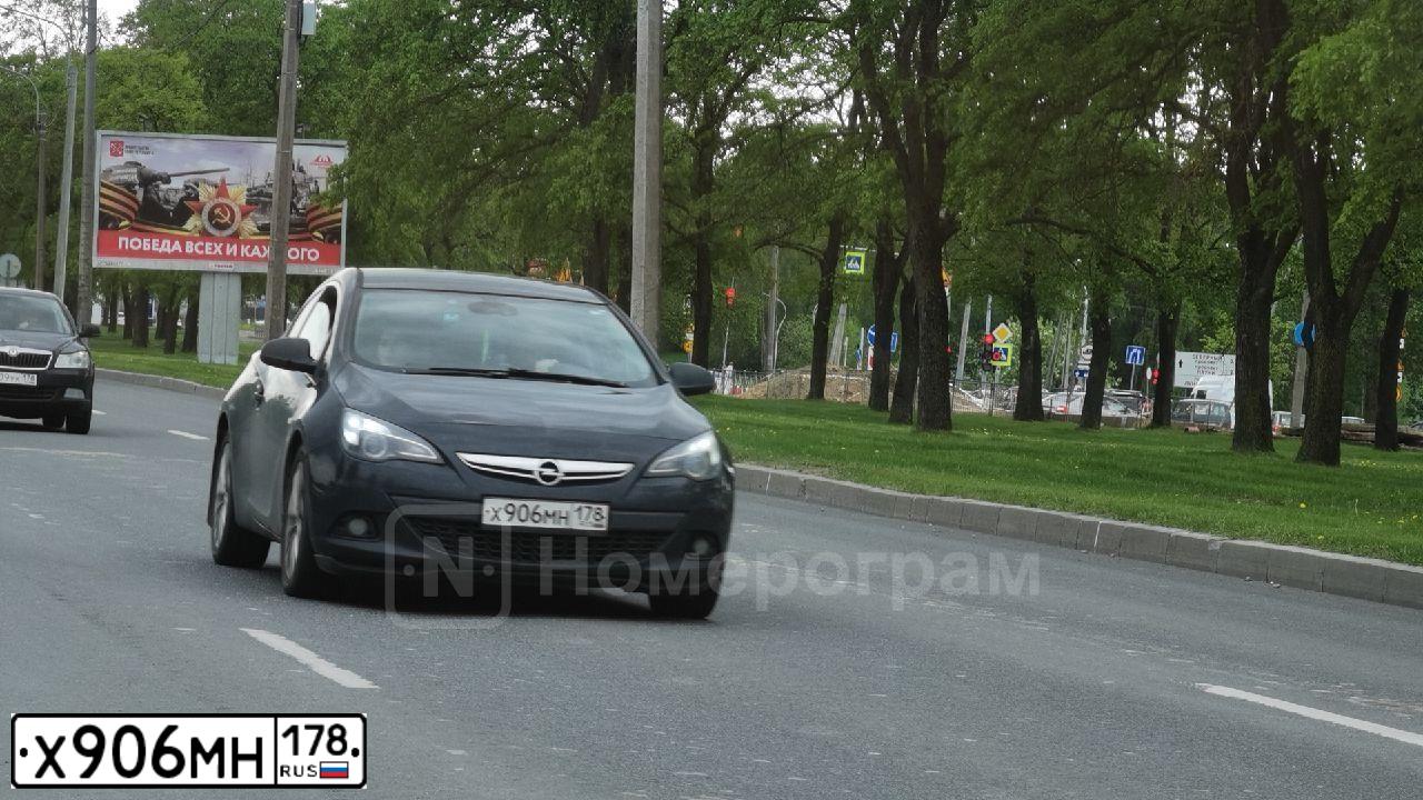 Фото автомобиля OPEL ASTRA, 2012 — госномер Х906МН178. Цвет: ЧЕРНЫЙ