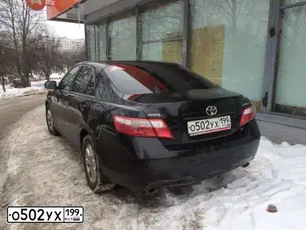 Фото автомобиля TOYOTA CAMRY, 2008 — госномер К479ЕУ73. Цвет: ЧЕРНЫЙ