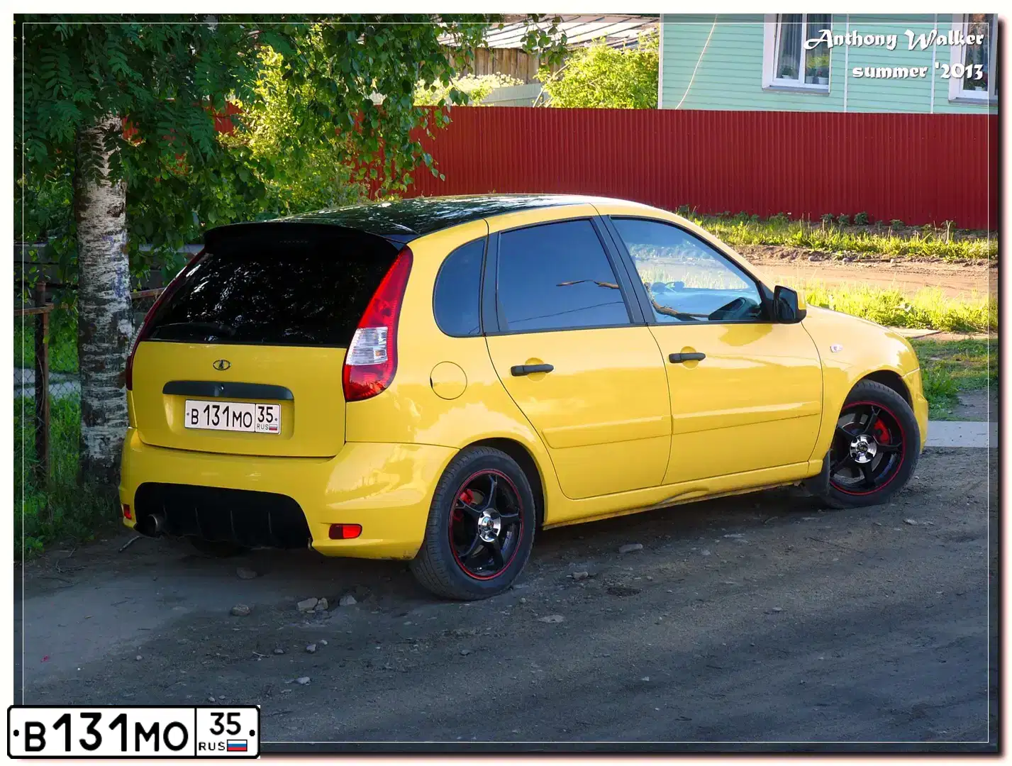 Фото автомобиля LADA 1119 KALINA, 2011 — госномер В131МО35. Цвет: ЖЕЛТЫЙ