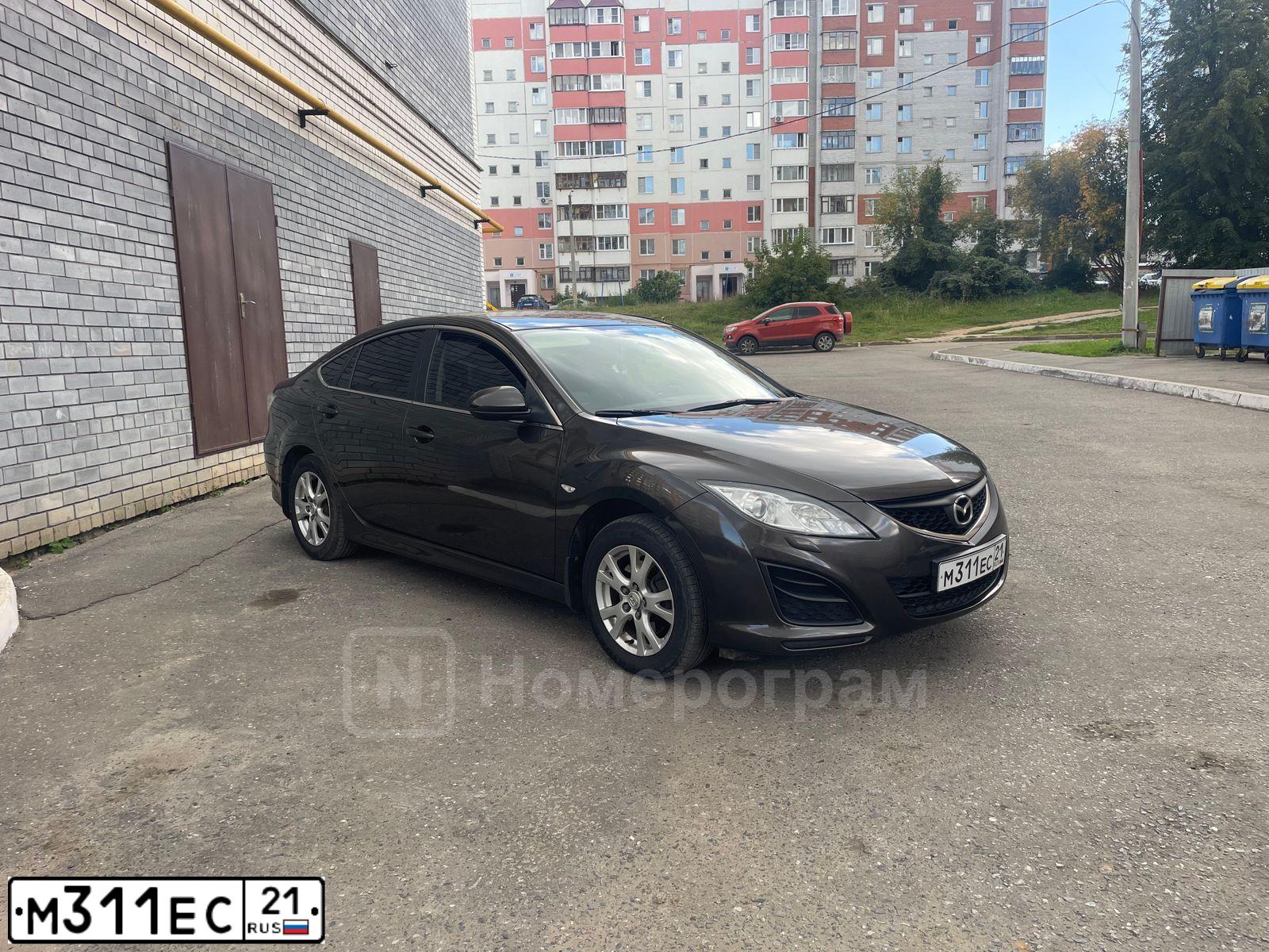Фото автомобиля MAZDA 6, 2011 — госномер М311ЕС21. Цвет: Коричневый
