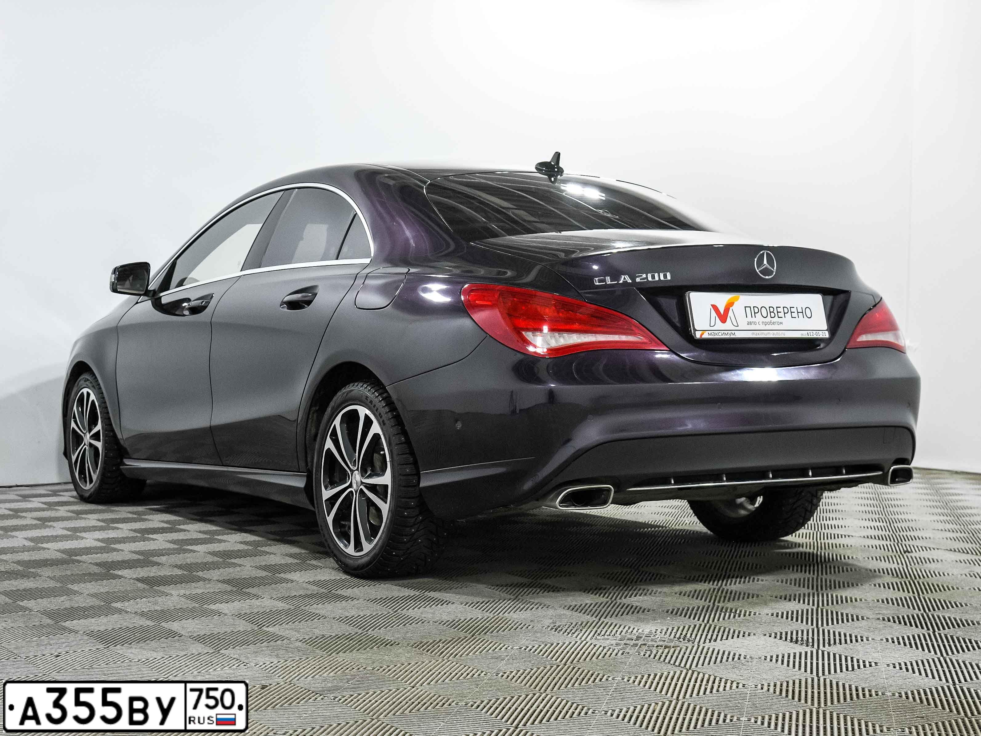 Фото автомобиля MERCEDES-BENZ CLA200, 2014 — госномер Р859ТЕ198. Цвет: ФИОЛЕТОВЫЙ