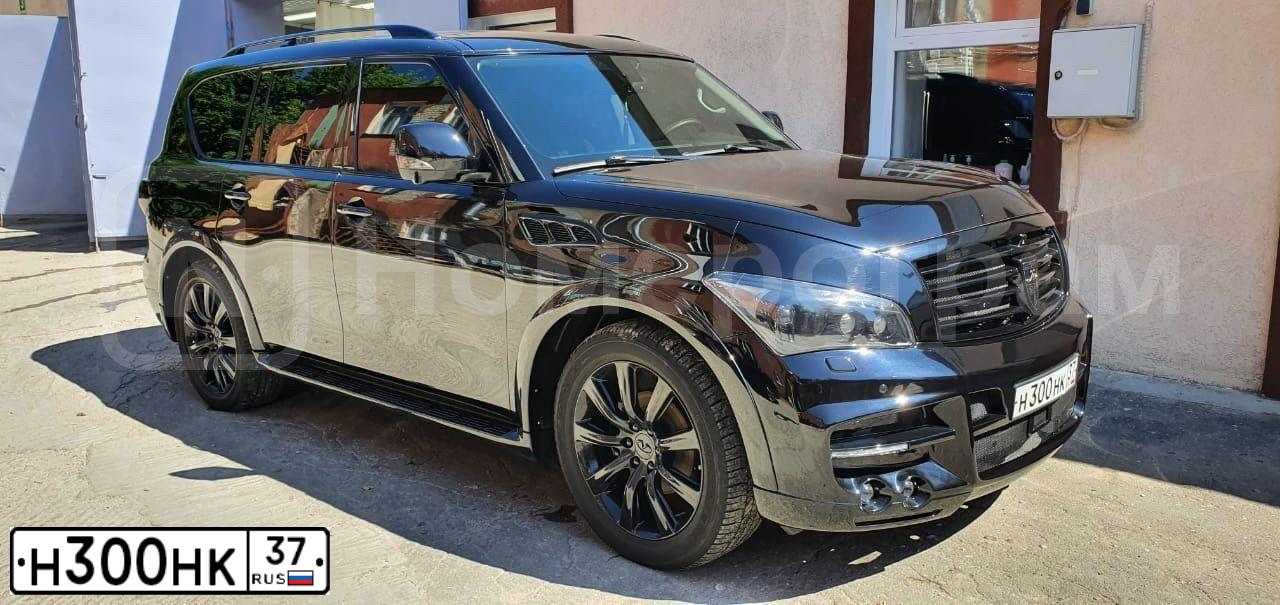 Фото автомобиля INFINITI QX80 /QX56/, 2011 — госномер А079АА190. Цвет: ЧЕРНЫЙ