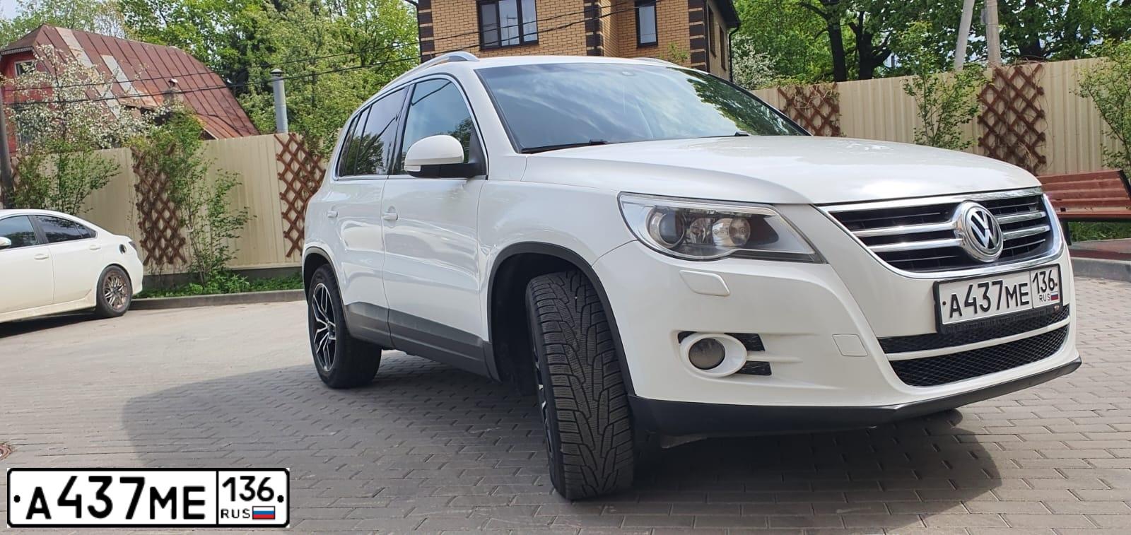 Фото автомобиля VOLKSWAGEN TIGUAN, 2009 — госномер А437МЕ136