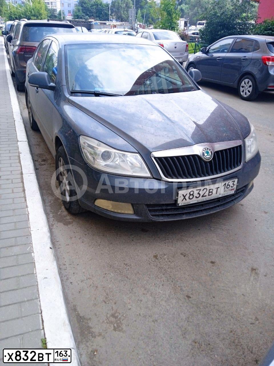Фото автомобиля SKODA OCTAVIA, 2011 — госномер О212ВС163. Цвет: ТЕМНО-СЕРЫЙ