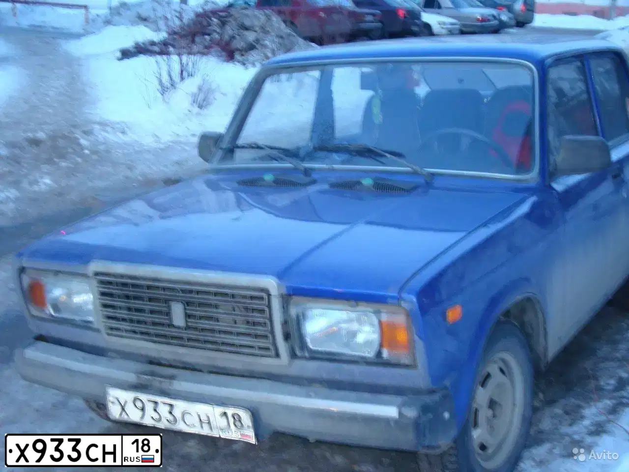 Фото автомобиля LADA 2107, 2010 — госномер Х933СН18. Цвет: СИНИЙ