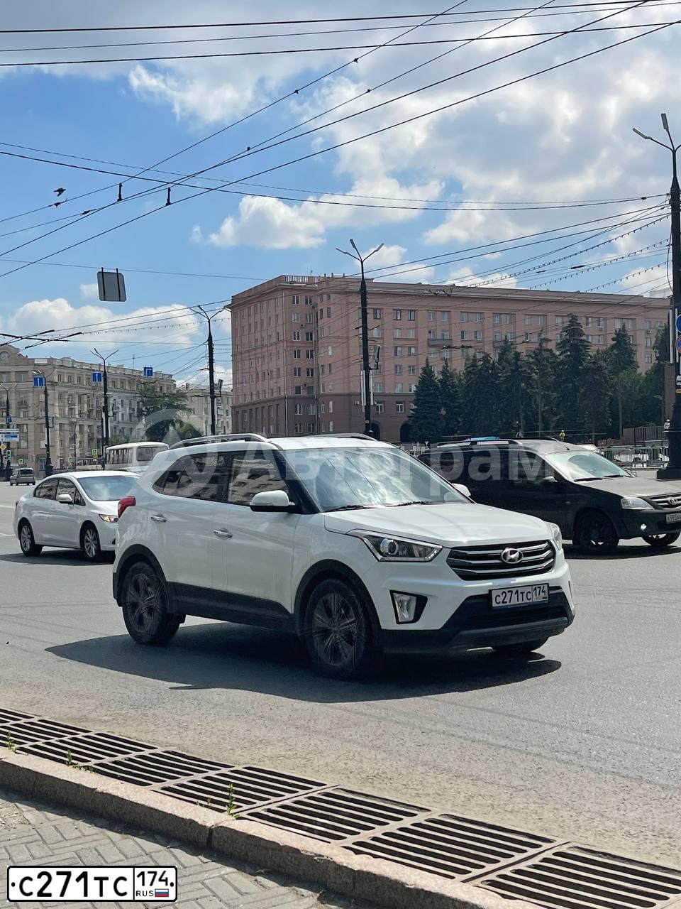 Фото автомобиля HYUNDAI CRETA, 2016 — госномер С271ТС174. Цвет: БЕЛЫЙ